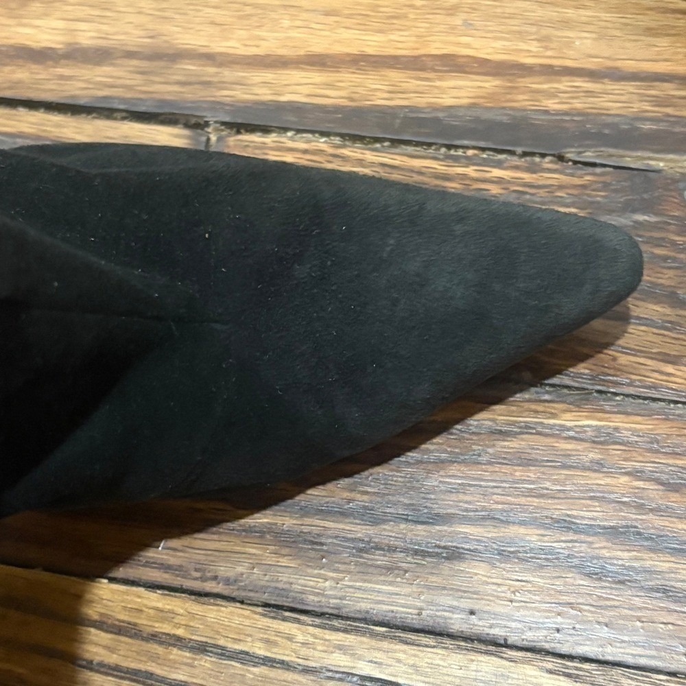 Jimmy Choo Black Suede Pointed Toe Stiletto Ankle Boots Booties Size 38.5 - Picture 7 of 14